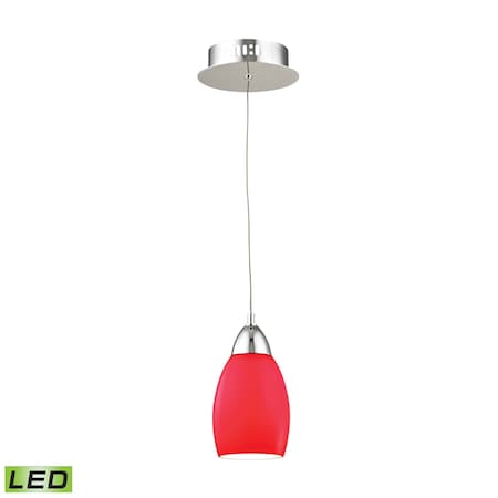 Buro 4'' Wide 1Light Mini Pendant, Chrome